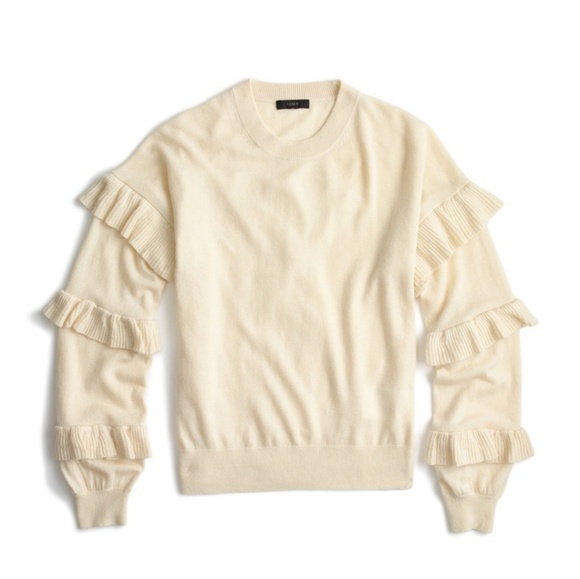 J. Crew Sweaters - J. Crew Ruffle Sleeve Sweater